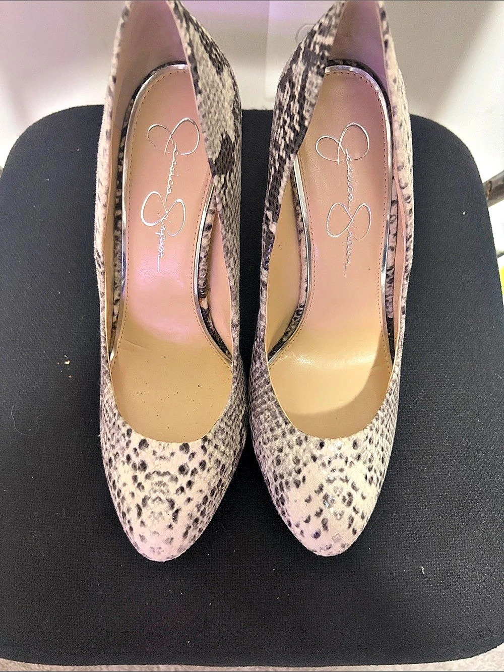 Jessica Simpson Animal Print Heels in Brown & Black